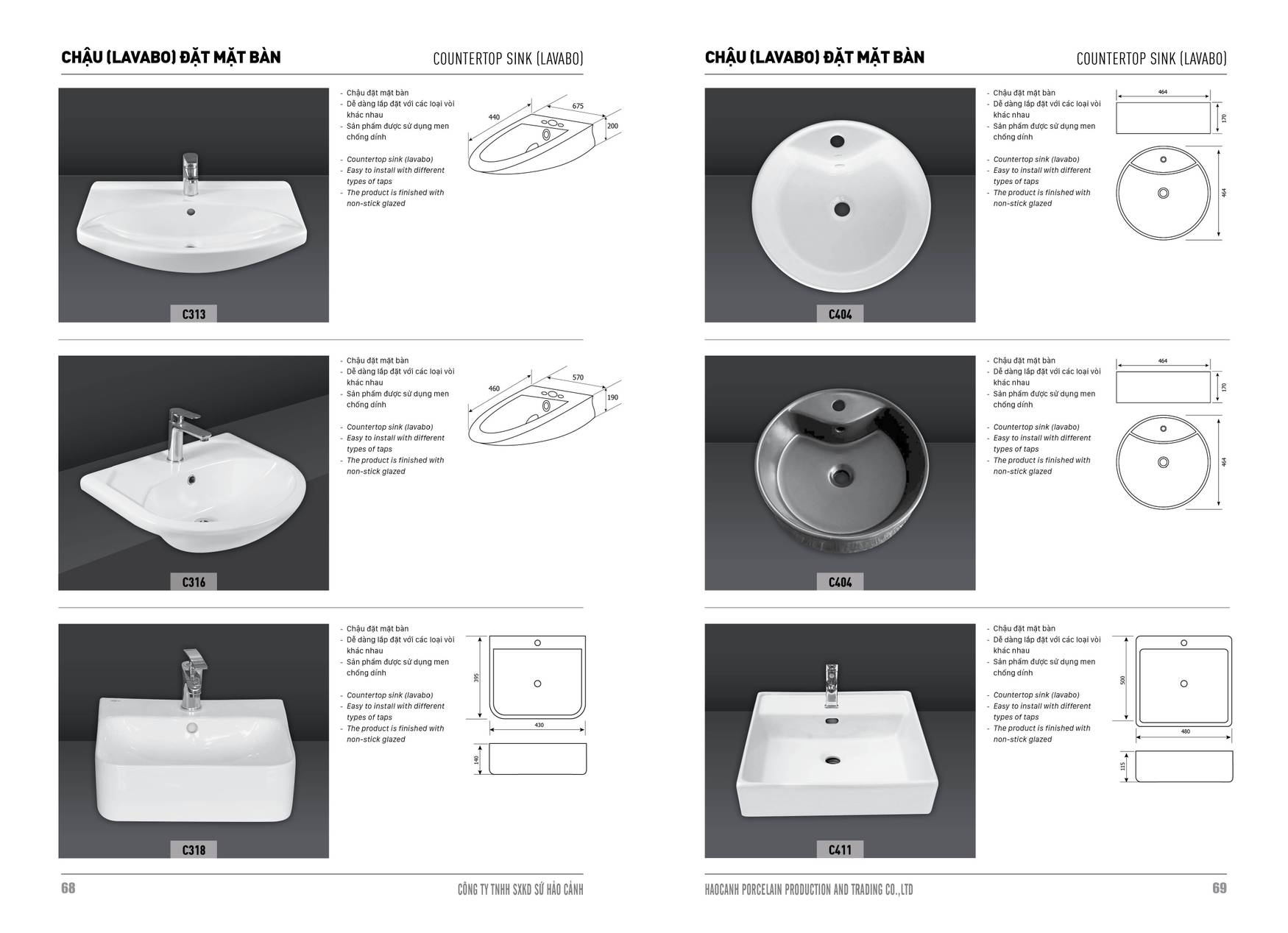 Bảng giá và Catalogue Thiết bị vệ sinh Hảo Cảnh HC mới nhất 2025 /Page 35